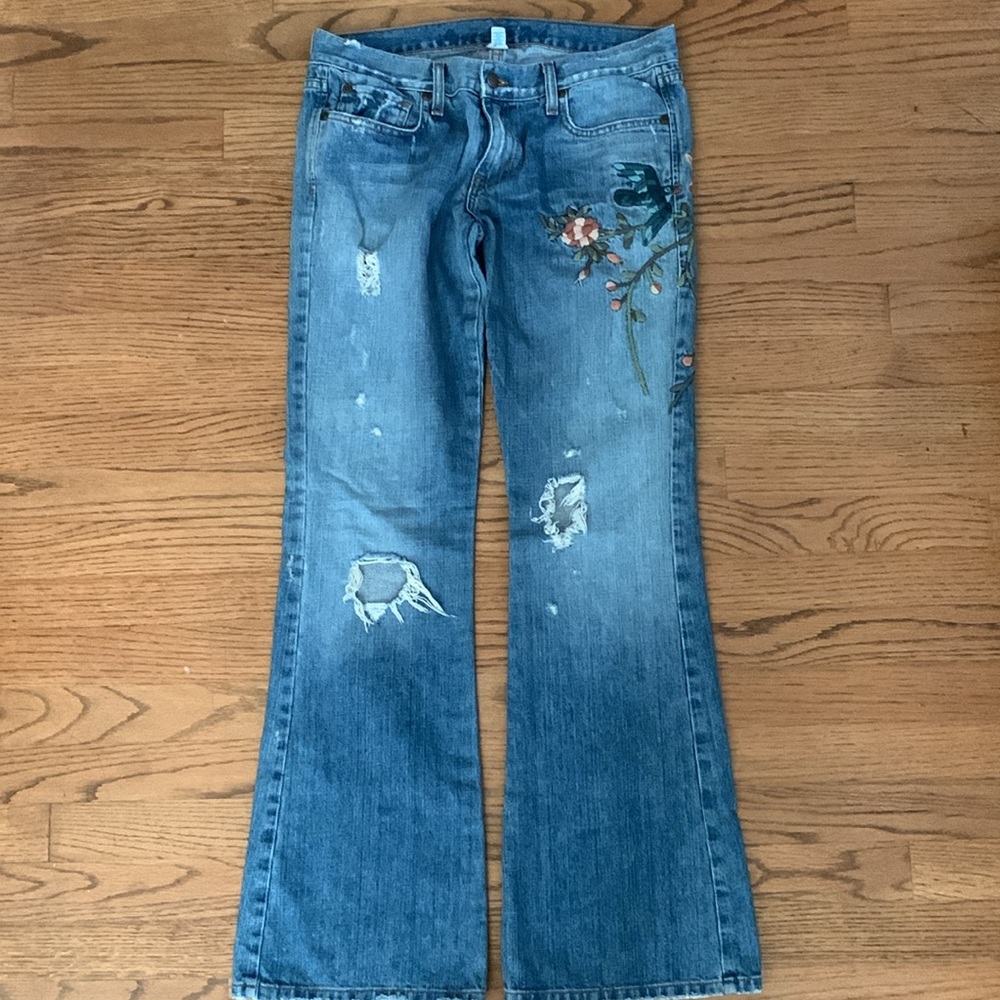 Vintage Abercrombie and Fitch Jeans size 8 Embroidered